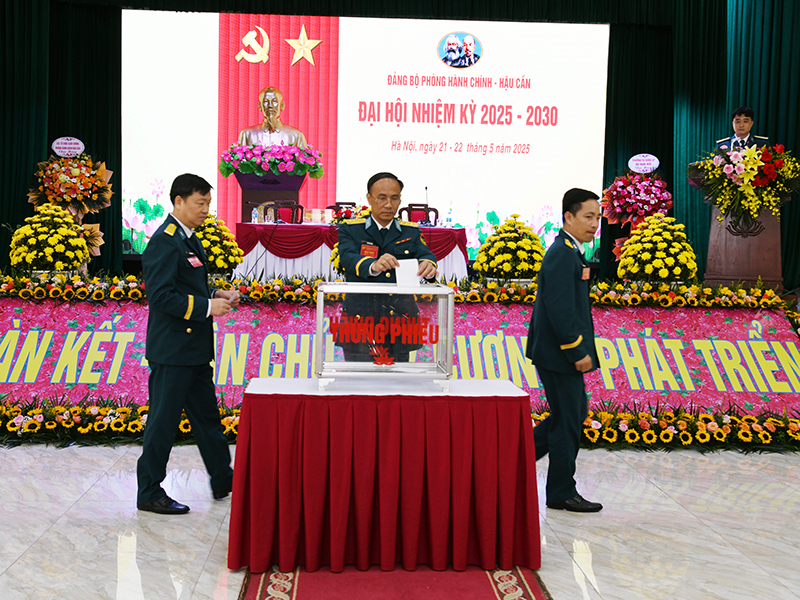 Đảng bộ Phòng Hành chính - Hậu cần, Bộ Tham mưu tổ chức Đại hội nhiệm kỳ 2025 - 2030