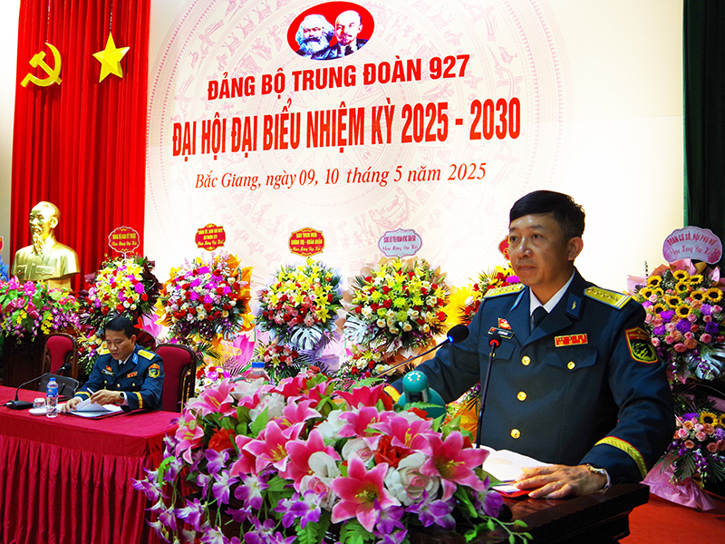 Đảng bộ Trung đoàn 927 tổ chức Đại hội đại biểu nhiệm kỳ 2025 - 2030