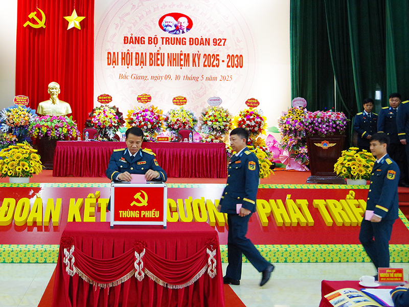 Đảng bộ Trung đoàn 927 tổ chức Đại hội đại biểu nhiệm kỳ 2025 - 2030