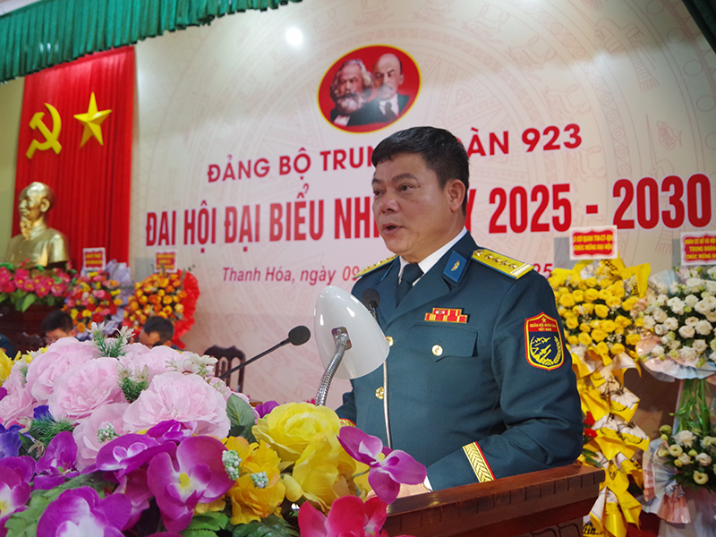 Đảng bộ Trung đoàn 923 tổ chức Đại hội đại biểu nhiệm kỳ 2025 - 2030
