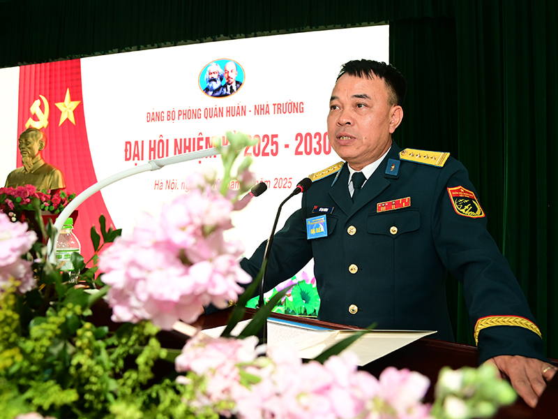 Đảng bộ Phòng Quân huấn - Nhà trường, Bộ Tham mưu Quân chủng Phòng không - Không quân tổ chức Đại hội nhiệm kỳ 2025 - 2030