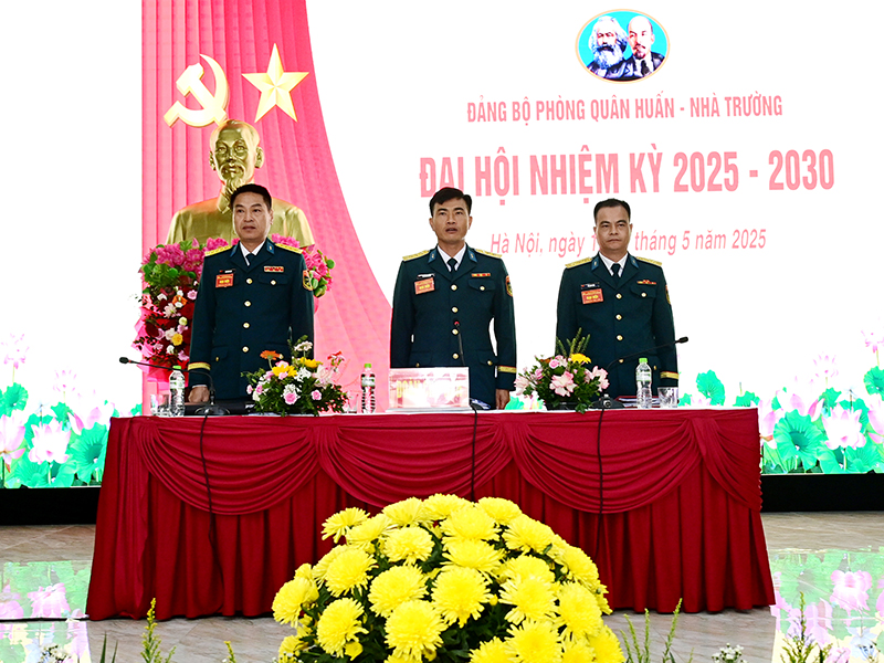 Đảng bộ Phòng Quân huấn - Nhà trường, Bộ Tham mưu Quân chủng Phòng không - Không quân tổ chức Đại hội nhiệm kỳ 2025 - 2030