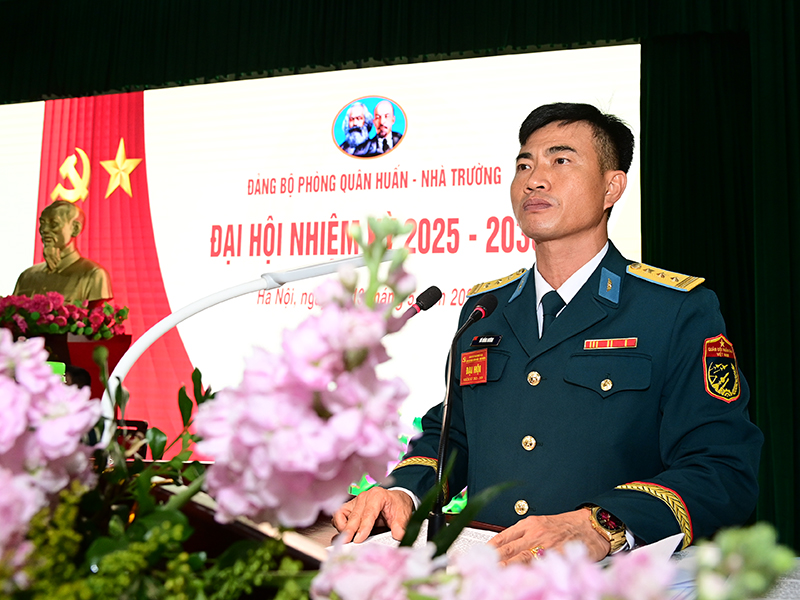Đảng bộ Phòng Quân huấn - Nhà trường, Bộ Tham mưu Quân chủng Phòng không - Không quân tổ chức Đại hội nhiệm kỳ 2025 - 2030