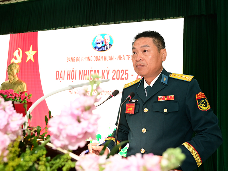 Đảng bộ Phòng Quân huấn - Nhà trường, Bộ Tham mưu Quân chủng Phòng không - Không quân tổ chức Đại hội nhiệm kỳ 2025 - 2030