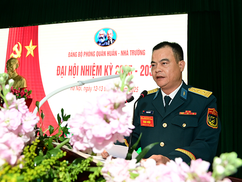 Đảng bộ Phòng Quân huấn - Nhà trường, Bộ Tham mưu Quân chủng Phòng không - Không quân tổ chức Đại hội nhiệm kỳ 2025 - 2030