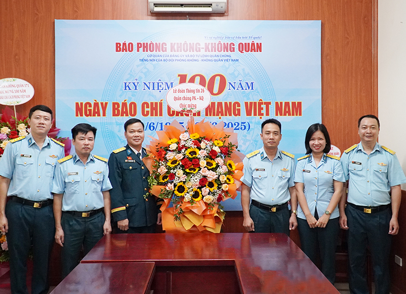 Các cơ quan, đơn vị trong Quân chủng Phòng không- Không quân chúc mừng Báo Phòng không - Không quân nhân dịp kỷ niệm 100 năm Ngày Báo chí Cách mạng Việt Nam