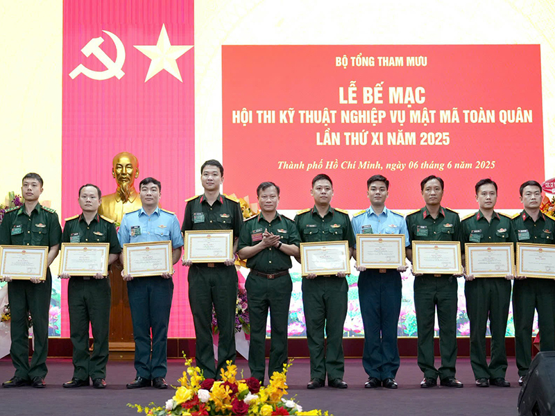 Quân chủng Phòng không -Không quân đạt giải ba tại Hội thi kỹ thuật nghiệp vụ mật mã toàn quân lần thứ XI năm 2025