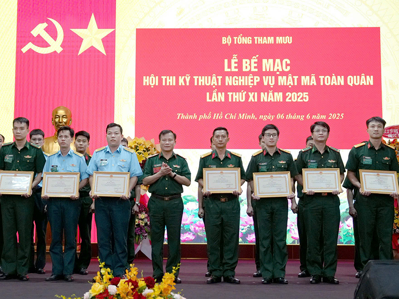 Quân chủng Phòng không -Không quân đạt giải ba tại Hội thi kỹ thuật nghiệp vụ mật mã toàn quân lần thứ XI năm 2025