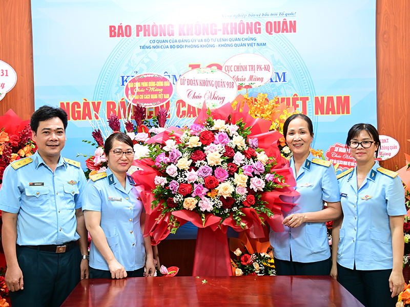 Các cơ quan, đơn vị trong Quân chủng Phòng không- Không quân chúc mừng Báo Phòng không - Không quân nhân dịp kỷ niệm 100 năm Ngày Báo chí Cách mạng Việt Nam
