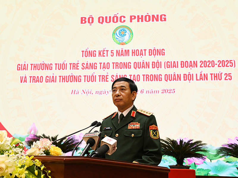 Bộ Quốc phòng tổng kết 5 năm Giải thưởng “Tuổi trẻ sáng tạo” trong Quân đội (2020-2025) và trao Giải thưởng lần thứ 25