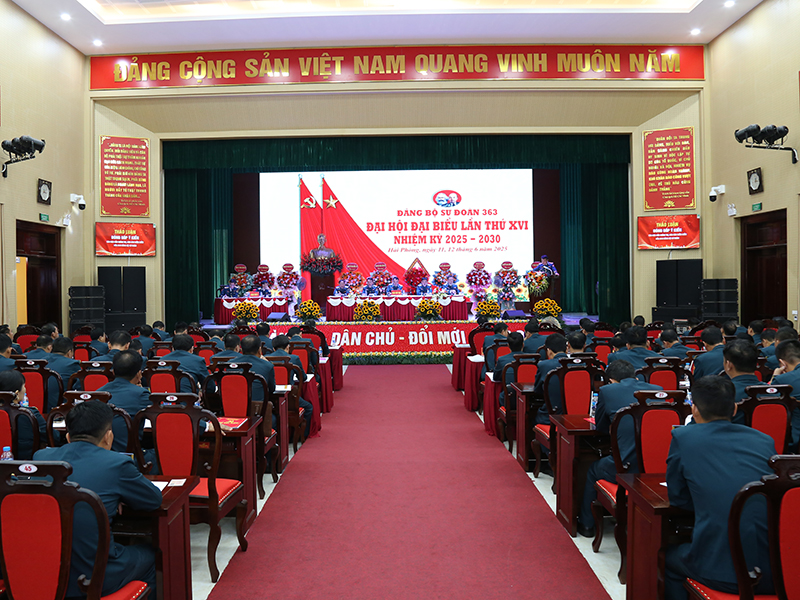 Đại hội đại biểu Đảng bộ Sư đoàn 363 lần thứ XVI thành công tốt đẹp