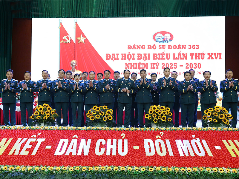 Đại hội đại biểu Đảng bộ Sư đoàn 363 lần thứ XVI thành công tốt đẹp