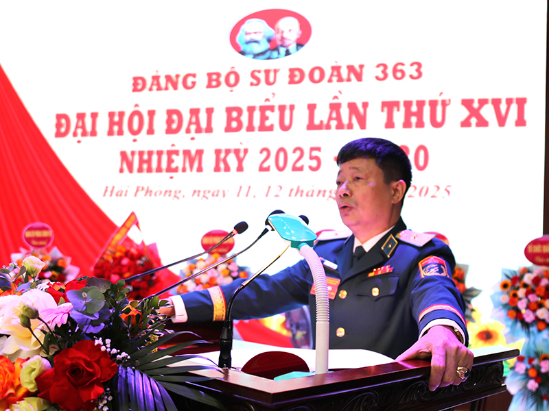 Đại hội đại biểu Đảng bộ Sư đoàn 363 lần thứ XVI thành công tốt đẹp