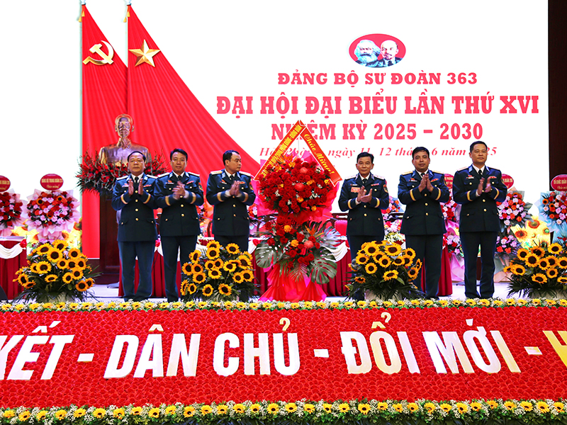 Đại hội đại biểu Đảng bộ Sư đoàn 363 lần thứ XVI thành công tốt đẹp