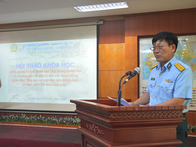 Học viện Phòng không - Không quân tổ chức Hội thảo khoa học “Ứng dụng trí tuệ nhân tạo trong quân sự và những vấn đề đặt ra đối với hoạt động giáo dục, đào tạo và nghiên cứu khoa học”