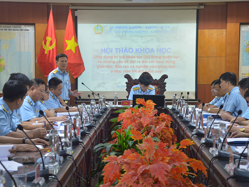 Học viện Phòng không - Không quân tổ chức Hội thảo khoa học “Ứng dụng trí tuệ nhân tạo trong quân sự và những vấn đề đặt ra đối với hoạt động giáo dục, đào tạo và nghiên cứu khoa học”