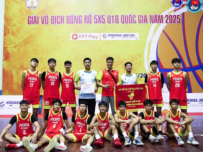 Đội Bóng rổ U-16 Phòng không - Không quân bứt phá ngoạn mục tại Giải Vô địch Quốc gia 2025