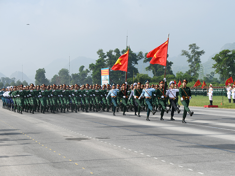 Lực lượng diễu binh, diễu hành Quân chủng Phòng không - Không quân hoàn thành tốt nhiệm vụ trong lần tổng hợp luyện đầu tiên