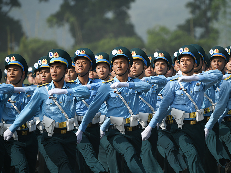Lực lượng diễu binh, diễu hành Quân chủng Phòng không - Không quân hoàn thành tốt nhiệm vụ trong lần tổng hợp luyện đầu tiên