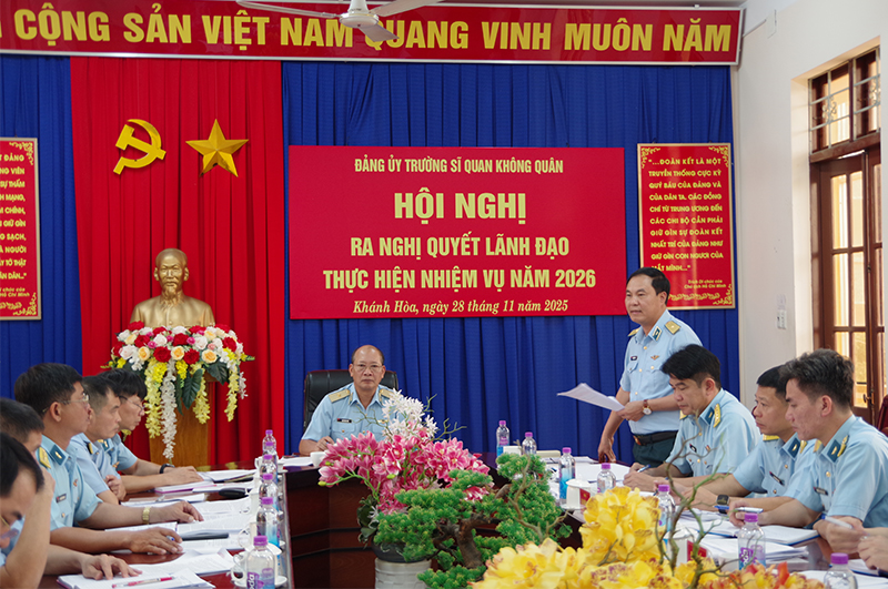 Đảng ủy Trường Sĩ quan Không quân ra Nghị quyết lãnh đạo thực hiện nhiệm vụ năm 2026