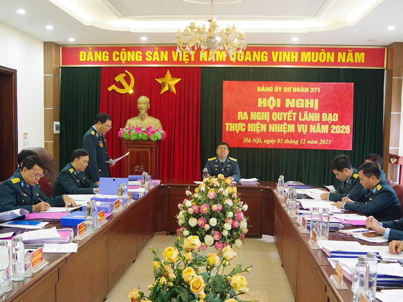 Đảng ủy Sư đoàn 371 ra Nghị quyết lãnh đạo thực hiện nhiệm vụ năm 2026