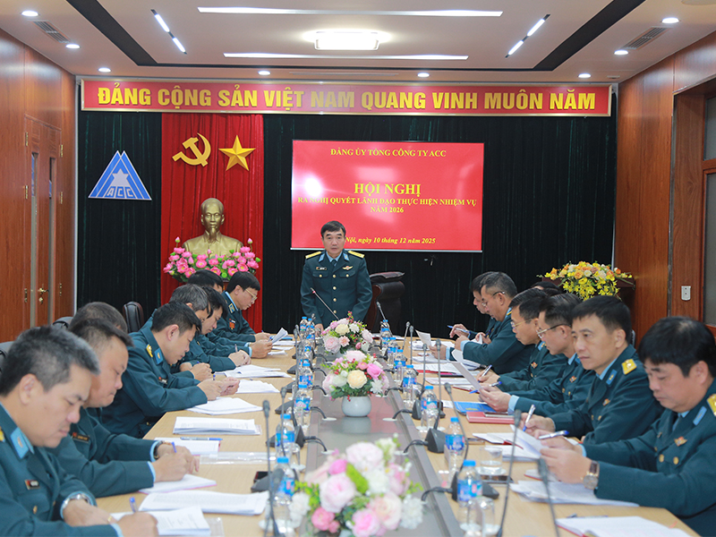 Đảng ủy Tổng công ty Xây dựng công trình hàng không ACC ra Nghị quyết lãnh đạo nhiệm vụ năm 2026