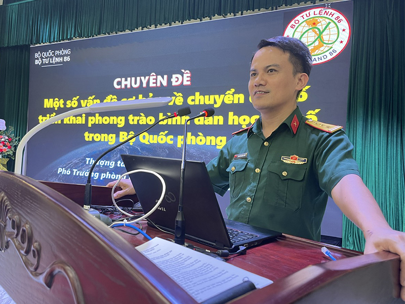 Quân chủng Phòng không - Không quân tập huấn công tác công nghệ thông tin, chuyển đổi số và triển khai Phong trào “Bình dân học vụ số” năm 2025