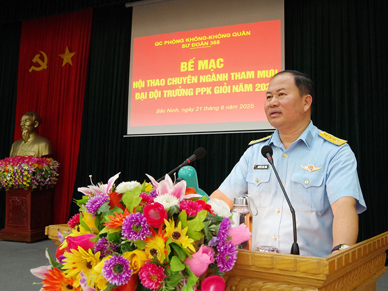Sư đoàn 365 tổ chức Hội thi chuyên ngành Tham mưu, Đại đội trưởng PPK giỏi năm 2025