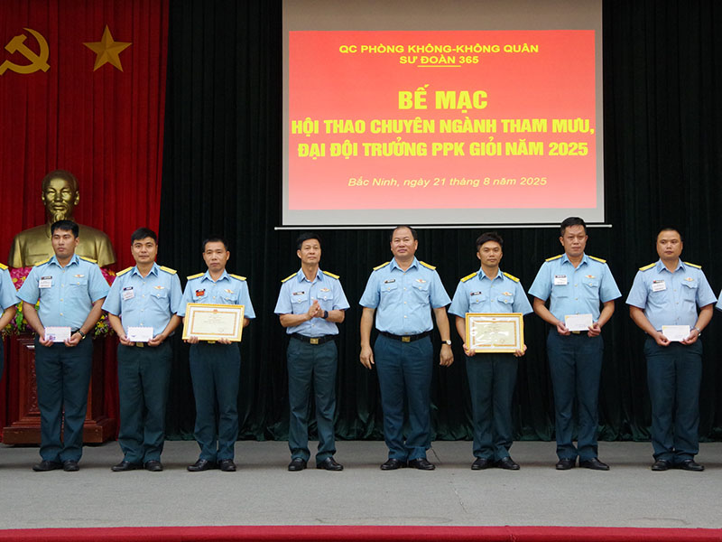Sư đoàn 365 tổ chức Hội thi chuyên ngành Tham mưu, Đại đội trưởng PPK giỏi năm 2025