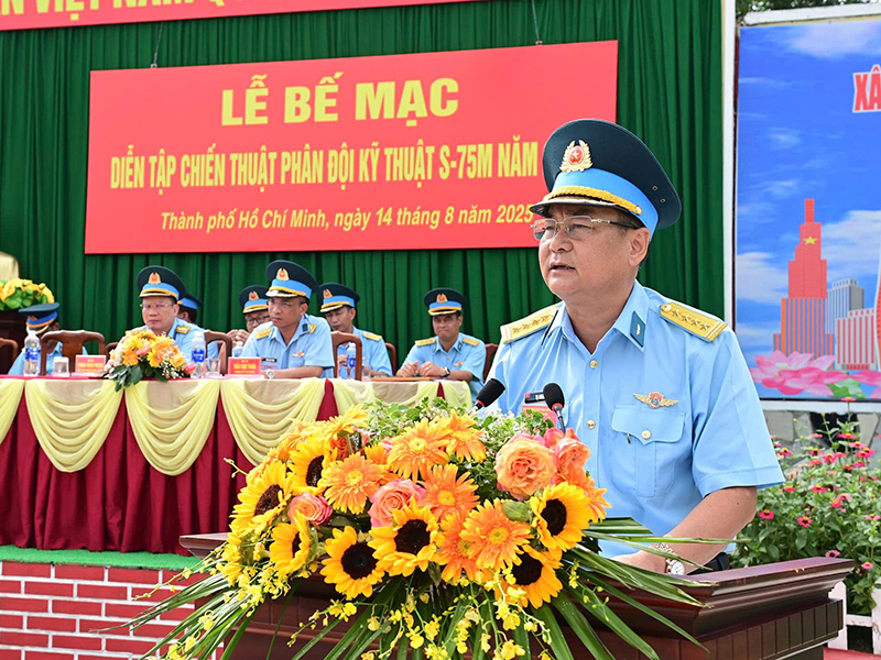Quân chủng Phòng không - Không quân Bế mạc Diễn tập chiến thuật phân đội kỹ thuật tên lửa Phòng không S-75M năm 2025