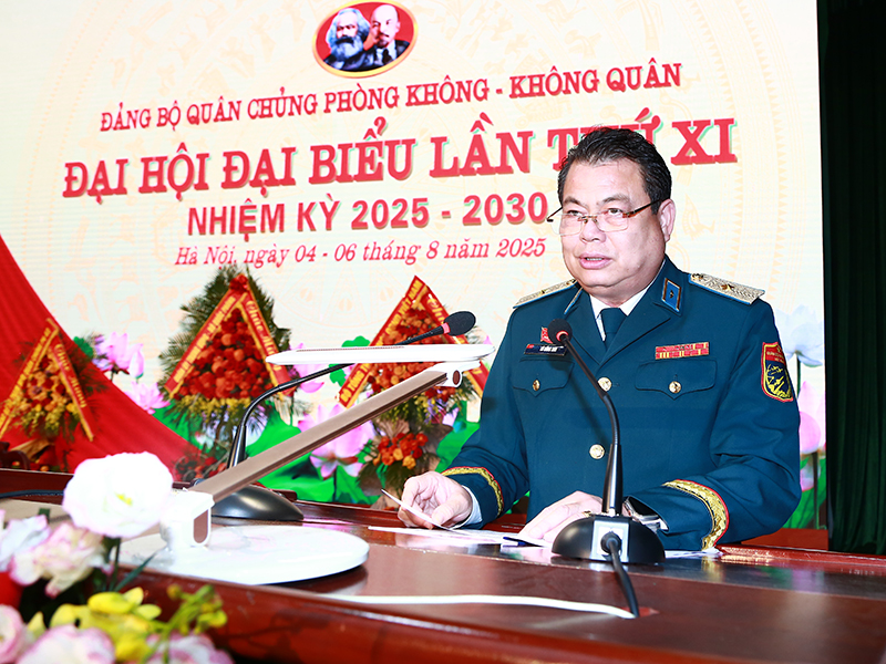 Đại hội đại biểu Đảng bộ Quân chủng Phòng không - Không quân lần thứ XI, nhiệm kỳ 2025-2030 thành công tốt đẹp