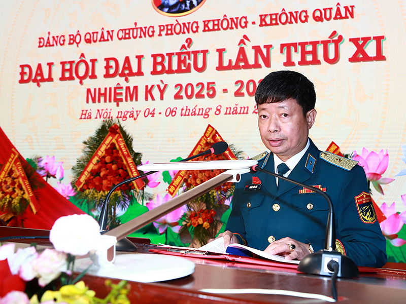 Đại hội đại biểu Đảng bộ Quân chủng Phòng không - Không quân lần thứ XI, nhiệm kỳ 2025-2030 thành công tốt đẹp