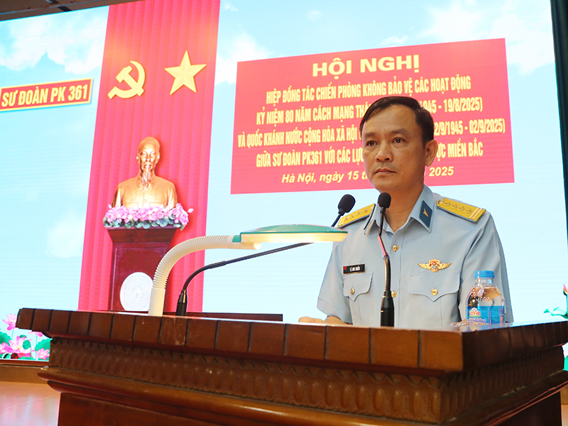Hội nghị hiệp đồng tác chiến phòng không bảo vệ các hoạt động Kỷ niệm 80 năm Cách mạng Tháng Tám và Quốc khánh Nước Cộng hoà xã hội chủ nghĩa Việt Nam