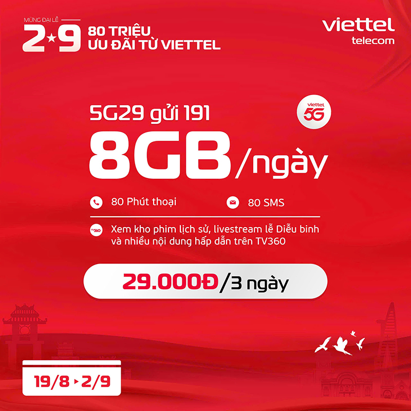 5G Viettel đã sẵn sang trên mọi nẻo đường chào đón Đại lễ 80 năm Quốc khánh Nước Cộng hòa xã hội chủ nghĩa Việt Nam