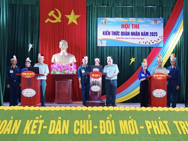 Trung đoàn 292 tổ chức Hội thi kiến thức quân nhân năm 2025