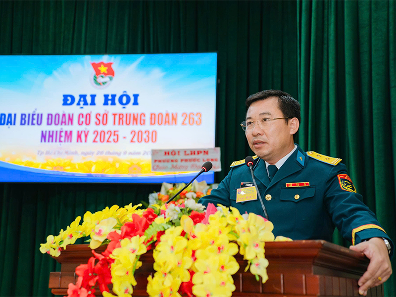 Đoàn cơ sở Trung đoàn 263 tổ chức Đại hội nhiệm kỳ 2025-2030