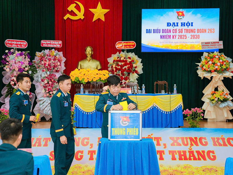 Đoàn cơ sở Trung đoàn 263 tổ chức Đại hội nhiệm kỳ 2025-2030