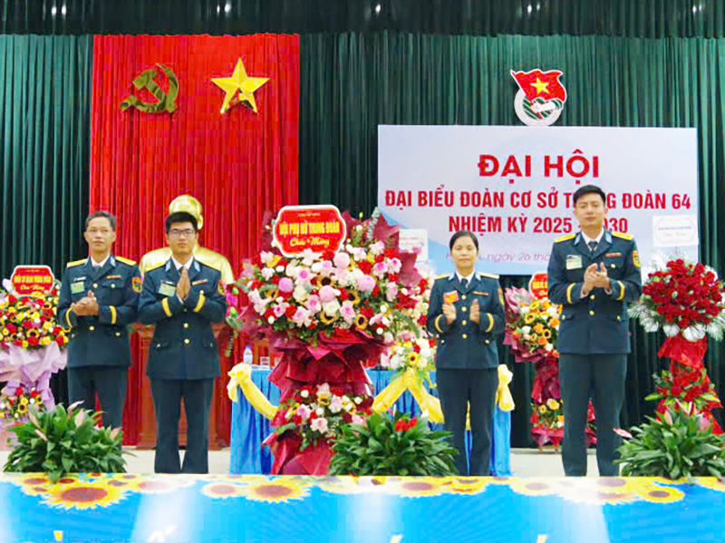 Đoàn cơ sở Trung đoàn 64 tổ chức Đại hội đại biểu nhiệm kỳ 2025 - 2030