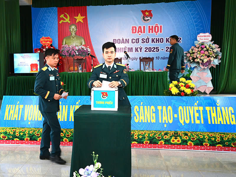 Đoàn cơ sở Kho K312 tổ chức thành công Đại hội nhiệm kỳ 2025-2030