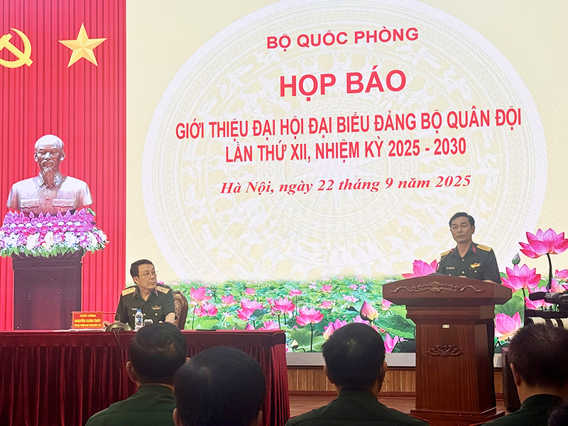 Bộ Quốc phòng Họp báo giới thiệu về Đại hội đại biểu Đảng bộ Quân đội lần thứ XII, nhiệm kỳ 2025 - 2030