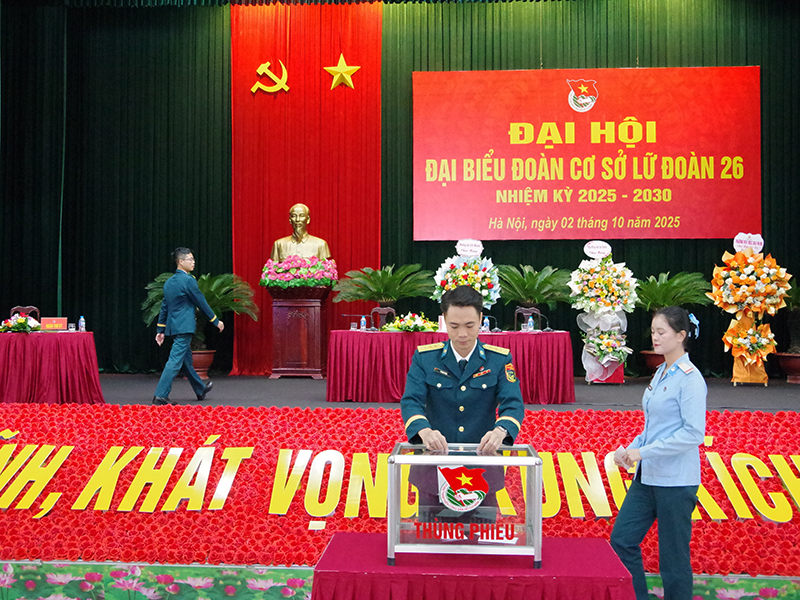 Lữ đoàn 26 tổ chức thành công Đại hội đại biểu Đoàn cơ sở nhiệm kỳ 2025-2030.