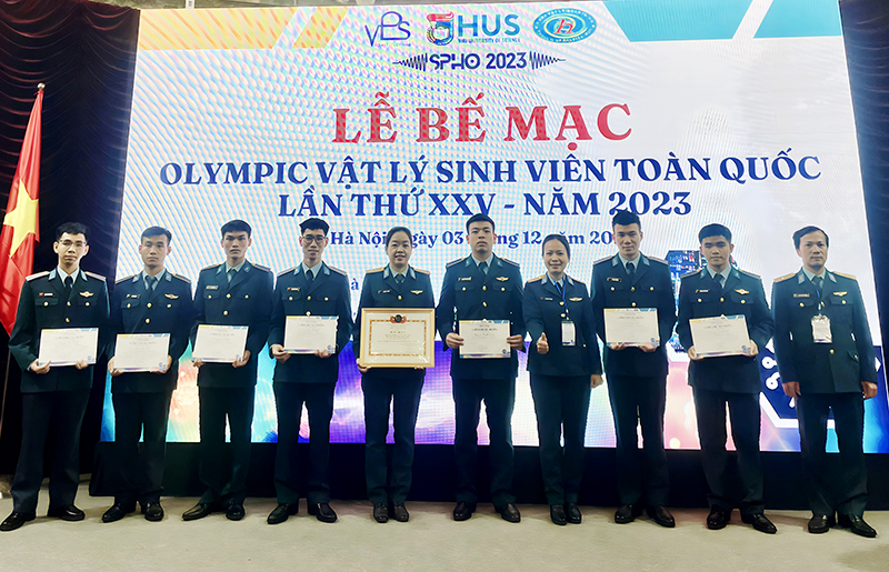 Học viện Phòng không-Không quân đạt giải nhất toàn đoàn trong Cuộc thi Olympic Vật lý sinh viên toàn quốc lần thứ XXV - năm 2023