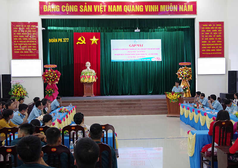 Sư đoàn 377 gặp mặt nhân kỷ niệm 93 năm Ngày thành lập Hội Liên hiệp Phụ nữ Việt Nam