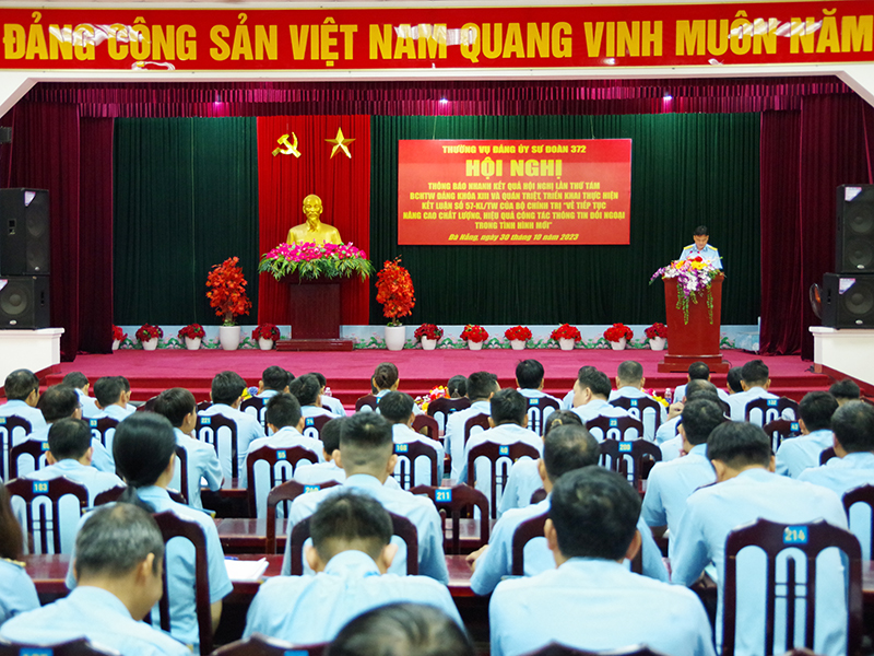 Đảng ủy Sư đoàn 372 thông báo nhanh kết quả Hội nghị lần thứ 8, BCH Trung ương Đảng khóa XIII