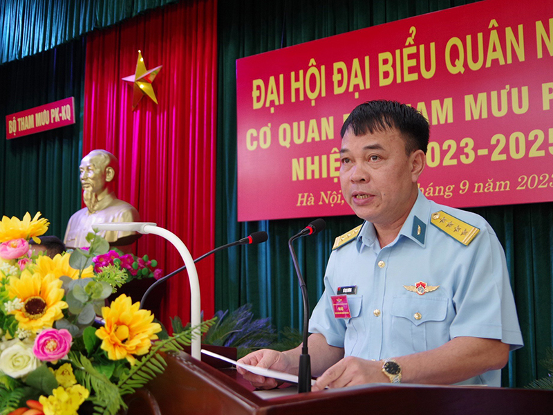 Đại hội quân nhân cơ quan Bộ Tham mưu Quân chủng PK-KQ nhiệm kỳ 2023-2025 thành công tốt đẹp