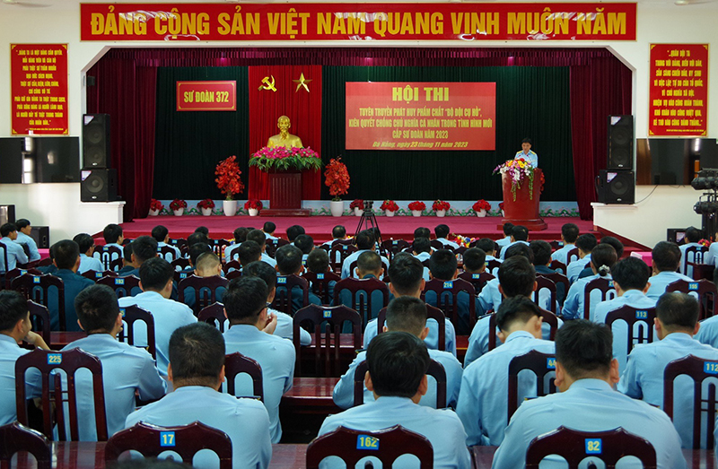Sư đoàn 372 tổ chức Hội thi tuyên truyền về phát huy phẩm chất “Bộ đội Cụ Hồ”, kiên quyết chống chủ nghĩa cá nhân trong tình hình mới