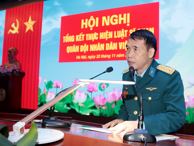 Quân chủng Phòng không - Không quân tổng kết thực hiện Luật Sĩ quan Quân đội nhân dân Việt Nam