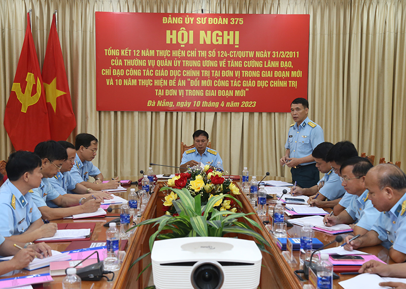 Đảng ủy Sư đoàn 375 tổng kết 12 năm thực hiện Chỉ thị 124 của Thường vụ Quân ủy Trung ương