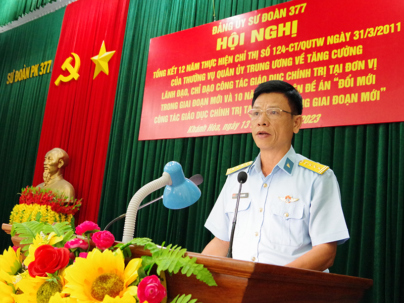 Đảng uỷ Sư đoàn 377 tổng kết 12 năm thực hiện Chỉ thị 124 của Thường vụ Quân ủy Trung ương