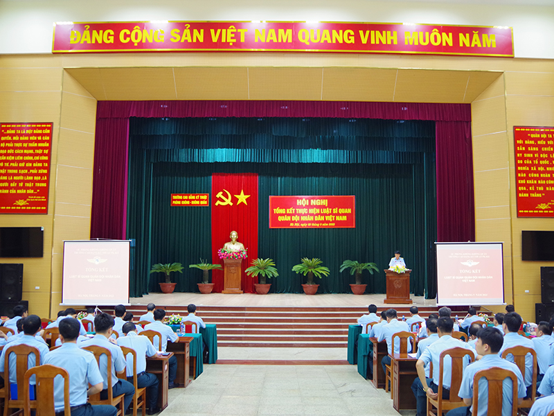 Trường Cao đẳng Kỹ thuật PK-KQ tổng kết thực hiện Luật Sĩ quan Quân đội Nhân dân Việt Nam